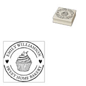 Zuhause-Bakery-Logo für handgezeichnete Cupcake & Gummistempel (Stempel)