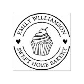 Zuhause-Bakery-Logo für handgezeichnete Cupcake & Gummistempel (Prägung)