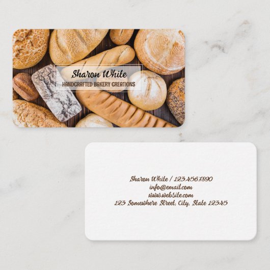 Zuhause Bakery Visitenkarte (Vorne/Hinten)