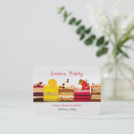 Zuhause Bakery Visitenkarte (Stehend Vorderseite)