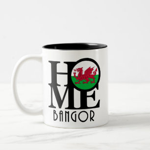 ZUHAUSE Bangor Gwynedd, - Wales 11oz Zweifarbige Tasse