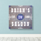 Zuhause Bar Beer Saloon Leinwanddruck (Insitu (Holzboden))