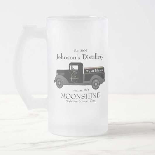 Zuhause Bar Fun Moonshine Mattiert Bierglas Tasse (Links)