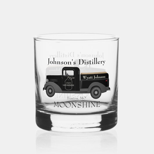 Zuhause Bar Fun Moonshine Rocks Whiskey Glass Whiskyglas (Vorderseite)