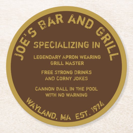 Zuhause Bar Funny Untersetzer (Vorderseite)