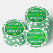 Zuhause-Bar: Green Irish Pub Pokerchips (Stapel)