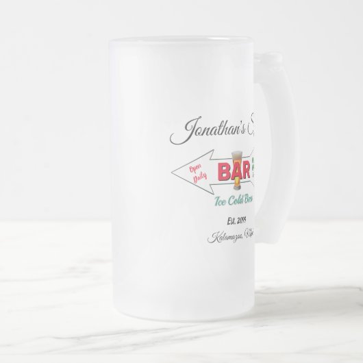 Zuhause Bar Tavern Pub Man Cave Cold Beer Mattglas Bierglas (VorderseiteRechts)