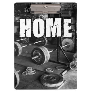 ZUHAUSE (Barbells) - Workout Motivierend Klemmbrett