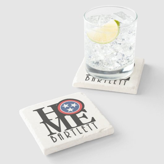 ZUHAUSE Barlett Steinuntersetzer (Seitenansicht)