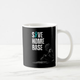 Zuhause Base Baseball Player Ovarialkrebs Awar ger Kaffeetasse