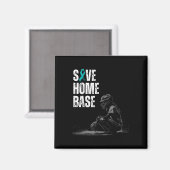 Zuhause Base Baseball Player Ovarialkrebs Awar ger Magnet (Vorderseite/Rückseite)