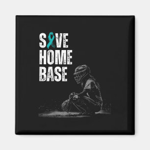 Zuhause Base Baseball Player Ovarialkrebs Awar ger Magnet