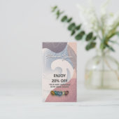 Zuhause-basiertes Unternehmen mit modernem Logo Vi Rabattkarte (Stehend Vorderseite)