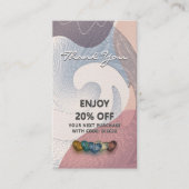 Zuhause-basiertes Unternehmen mit modernem Logo Vi Rabattkarte (Vorderseite)