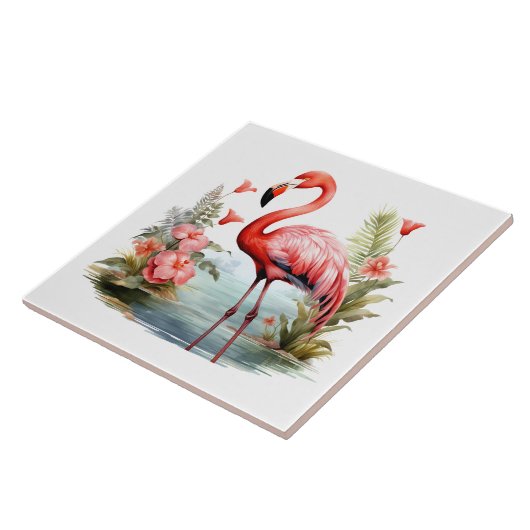 Zuhause Beach Rosa Flamingo Liebhaber des Handwerk Fliese (Seite)