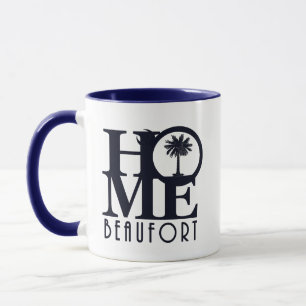 ZUHAUSE Beaufort Blauer Text Tasse