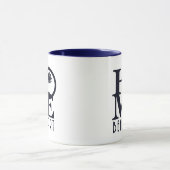 ZUHAUSE Beaufort Blauer Text Tasse (Zentrum)