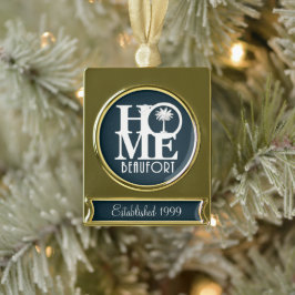 ZUHAUSE Beaufort individuell einstellbar (Jahr fes Banner-Ornament Gold