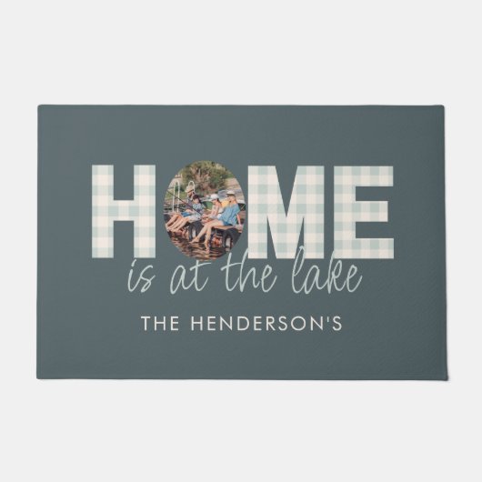 Zuhause befindet sich an der Ufermatte Fußmatte (Vorderseite)