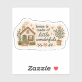 Zuhause besteht aus Wunderbaren Sticker – Sanfte Ä (Blatt)
