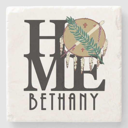ZUHAUSE Bethany OK Steinuntersetzer (Vorderseite)