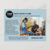 Zuhause-Betreuungsservice für Werbe- oder Marketin Postkarte (Vorderseite)