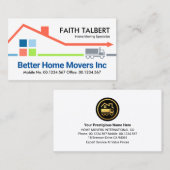 Zuhause-Bewegende Pfeilbeförderung Visitenkarte (Vorne/Hinten)