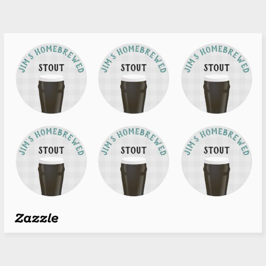 Zuhause-Bierstout Runder Aufkleber (Blatt)