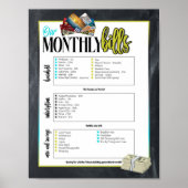 Zuhause Billardübersicht Poster (Vorne)