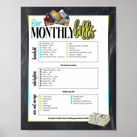 Zuhause Billardübersicht Poster (Vorne)