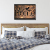 Zuhause Bird Illustration Bold Wall Art Leinwanddruck (Insitu (Schlafzimmer))