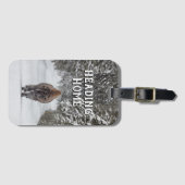 Zuhause Bison in der Schneefälle Gepäckanhänger (Vorderseite (Horizontal))