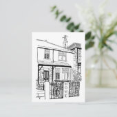 Zuhause Black Ink Typografie Postkarte (Stehend Vorderseite)