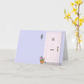 Zuhause Blankokarte auf der Vordertür Karte (Gelbe Blume)