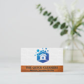 Zuhause-Blasen-Logo | Reinigung Visitenkarte (Stehend Vorderseite)