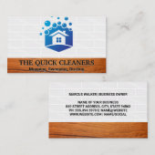 Zuhause-Blasen-Logo | Reinigung Visitenkarte (Vorne/Hinten)