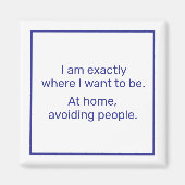 Zuhause (blau) magnet (Vorne)