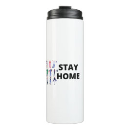 Zuhause bleibe Bleibe Safe White Doctors Ratschläg Thermosbecher