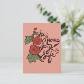 Zuhause Bleibe Postkarte (Stehend Vorderseite)