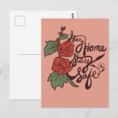 Zuhause Bleibe Postkarte (Vorne/Hinten)