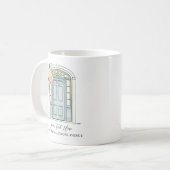 Zuhause Bleibe Safe Colonial Front Door bleibe Kaffeetasse (Vorderseite Links)