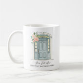 Zuhause Bleibe Safe Colonial Front Door bleibe Kaffeetasse (Links)