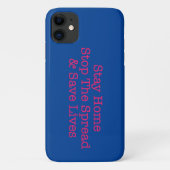 Zuhause Bleibe, um die Verbreitung zu stoppen Case-Mate iPhone Hülle (Rückseite)