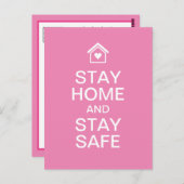 Zuhause bleibe und abgesichert Bleibe Postkarte (Vorne/Hinten)