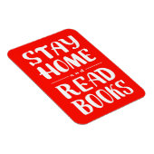 Zuhause bleibe und Bücher lesen Magnet (Rechte Seite)