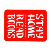 Zuhause bleibe und Bücher lesen Magnet (Horizontal)