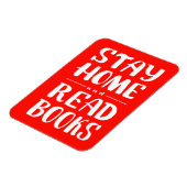 Zuhause bleibe und Bücher lesen Magnet (Linke Seite)