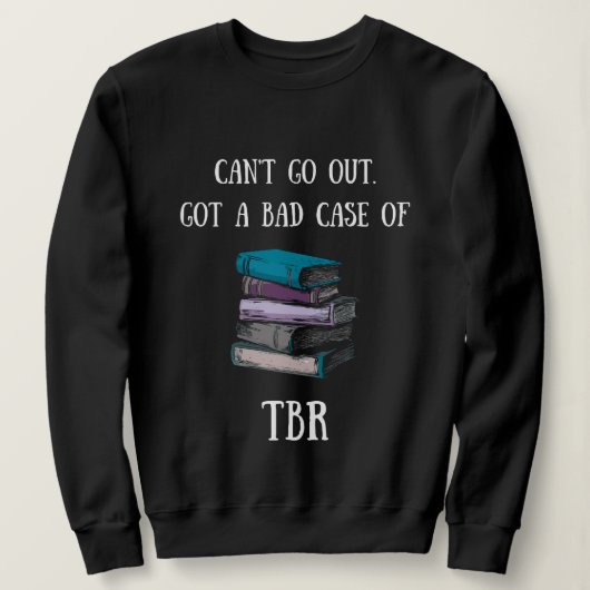 Zuhause bleibe und Sweatshirt lesen (Design vorne)