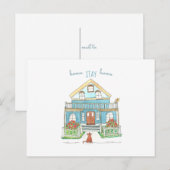 Zuhause Bleibe Zuhause soziale Distanznotiz Postkarte (Vorne/Hinten)