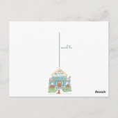 Zuhause Bleibe Zuhause soziale Distanznotiz Postkarte (Rückseite)